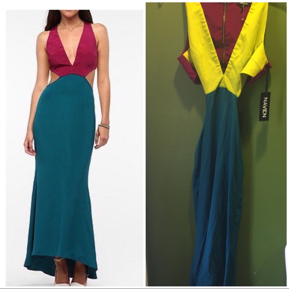 NAVEN Three Tone Vixen Maxi Dress